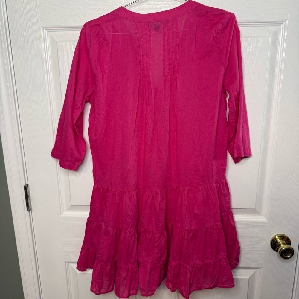 J. Crew Pink Women's Dress Sheer 100% Cotton Size Small GUC - Picture 4 of 7
